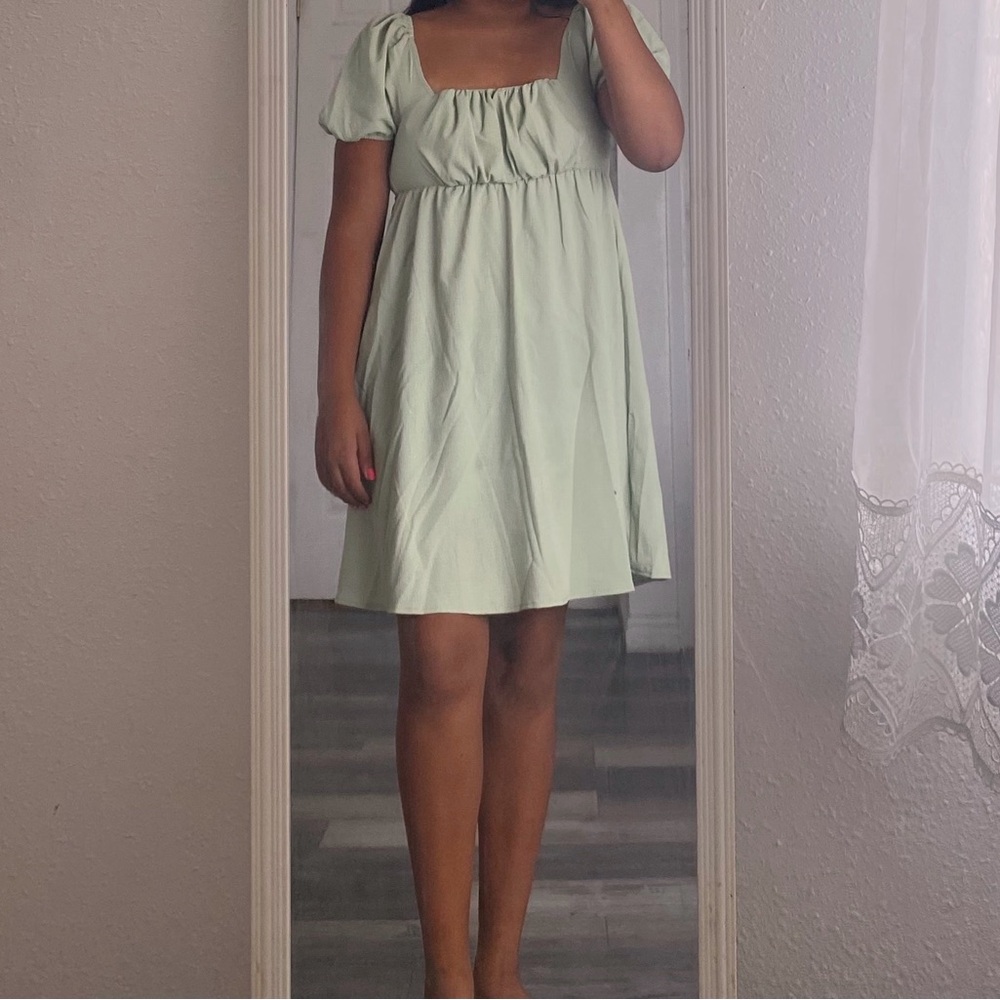 Mint green dress